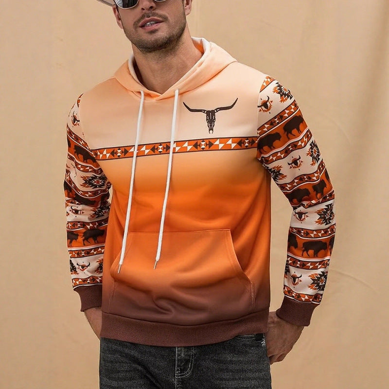 Herren Kapuzenpullover mit modernem Tribal-Muster Aliams
