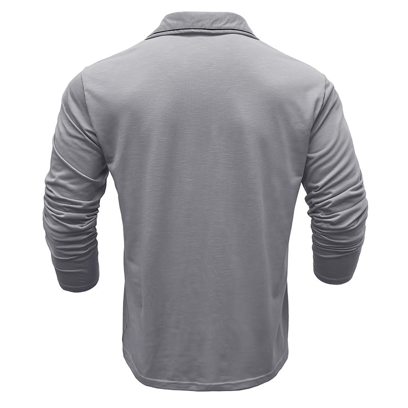 Herren Funktions-Langarmshirt mit modernem Kragen und sportlicher Passform Aliams