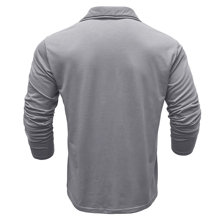 Herren Funktions-Langarmshirt mit modernem Kragen und sportlicher Passform Aliams