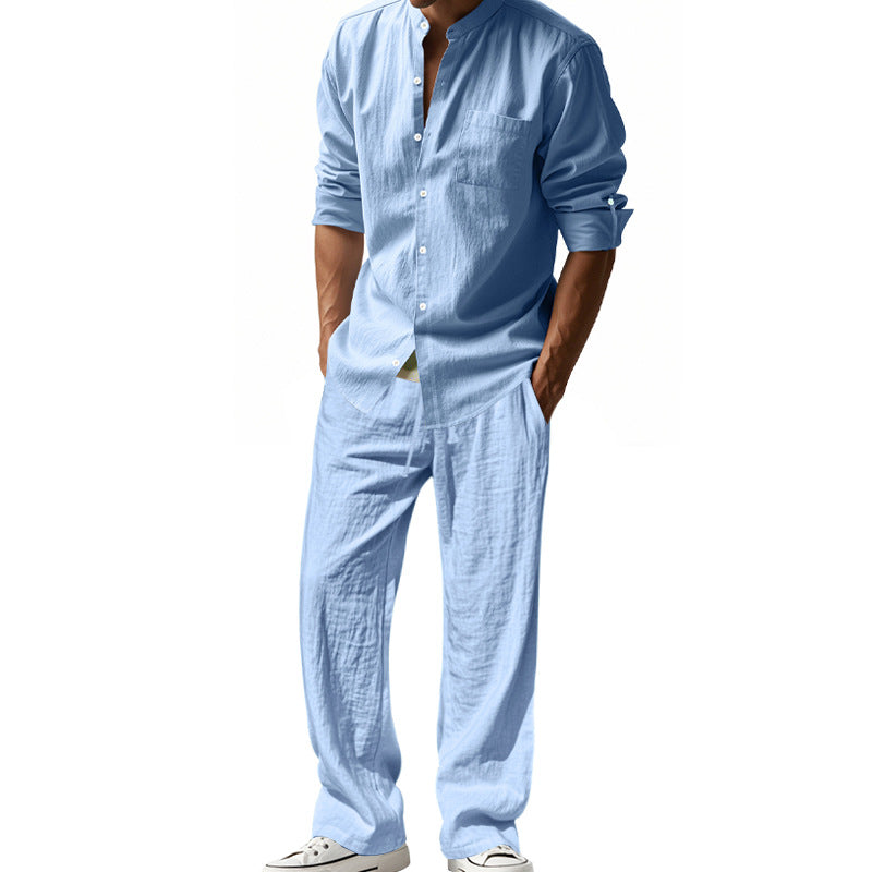 Herren luftiges Hemd- und Hosen-Set Aliams