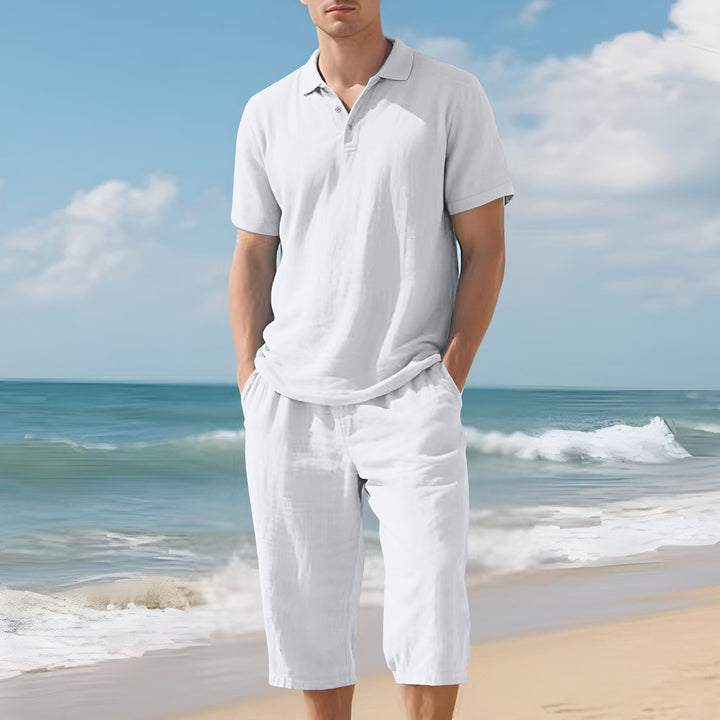 Herren Poloshirt und Shorts Set Aliams