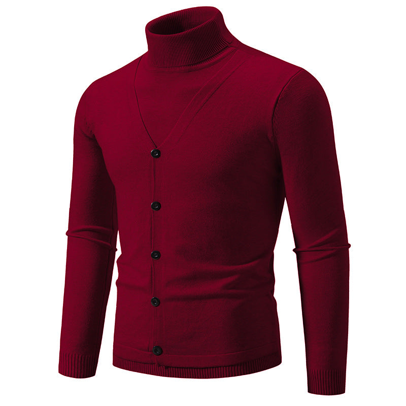 Herren eleganter und kuscheliger Rollkragenpullover Aliams