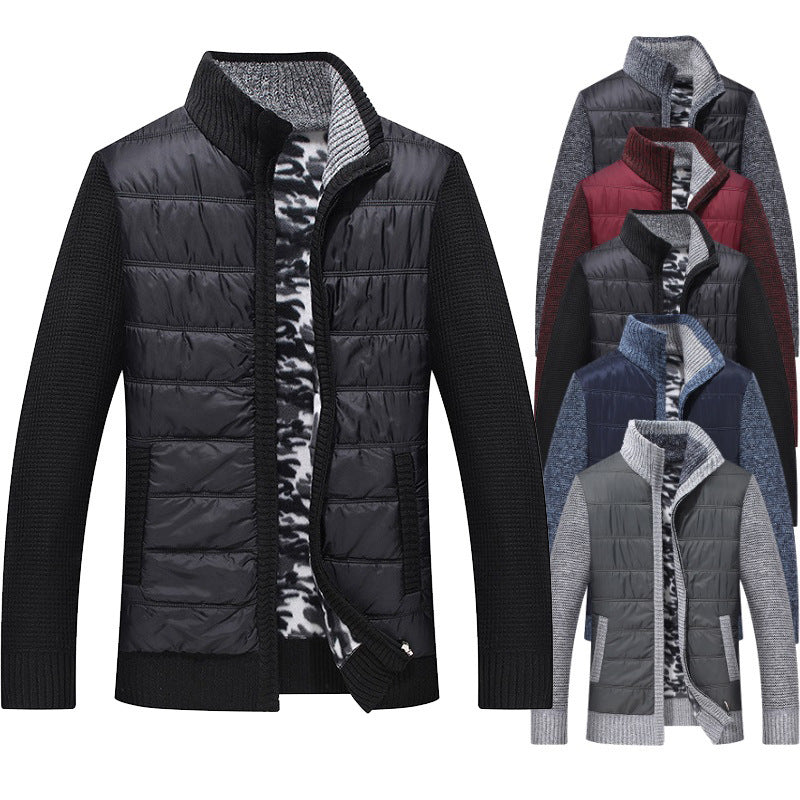 Herren Steppjacke mit hohem Kragen und gefütterten Ärmeln Aliams