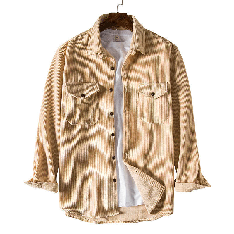 Herren Karierte Overshirt aus hochwertigem Baumwollmischung mit Brusttaschen Aliams