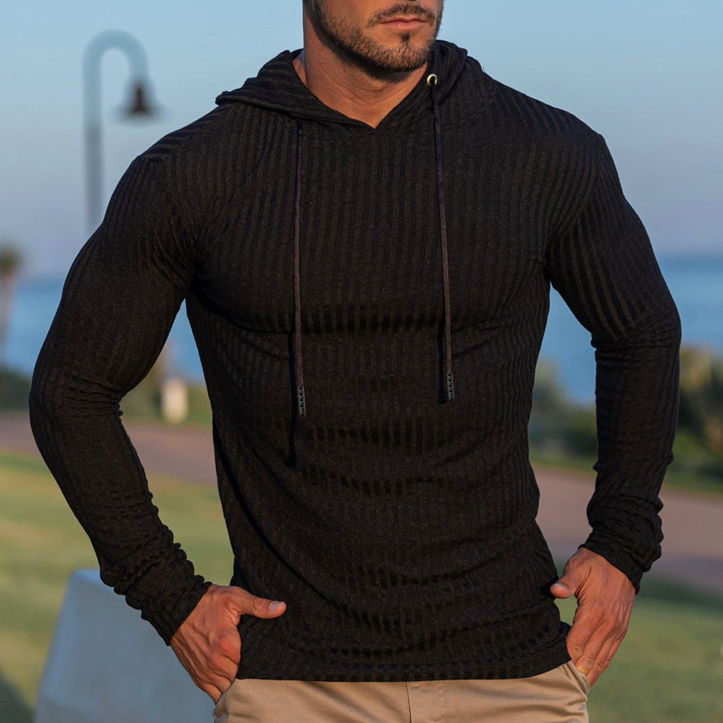 Herren Kapuzenpullover mit trendigem Rippdesign Aliams