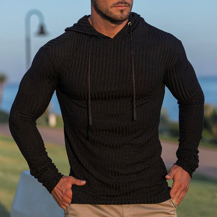 Herren Kapuzenpullover mit trendigem Rippdesign Aliams