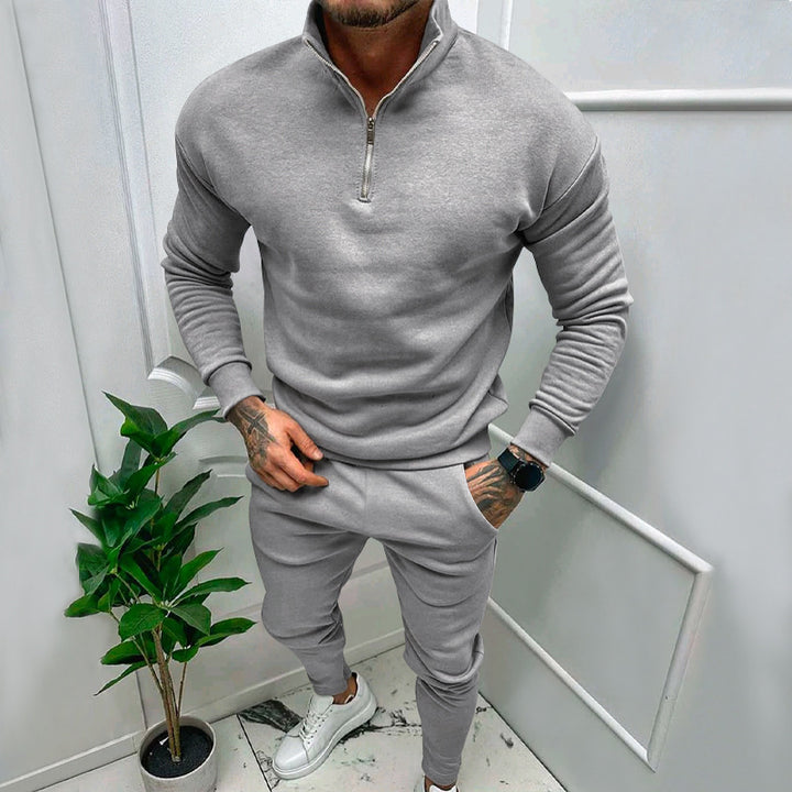 Herren sportives Sweatshirt- und Jogginghose-Set mit Reißverschluss Aliams