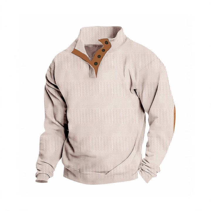 Herren Stehkragen-Pullover mit strukturiertem Design Aliams