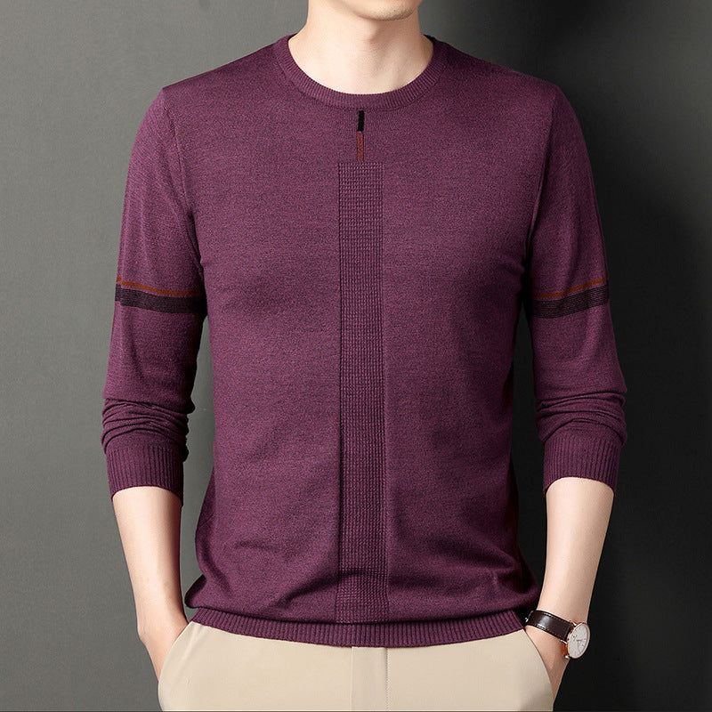 Herren hochwertiger Rundhalspullover mit strukturiertem Design Aliams