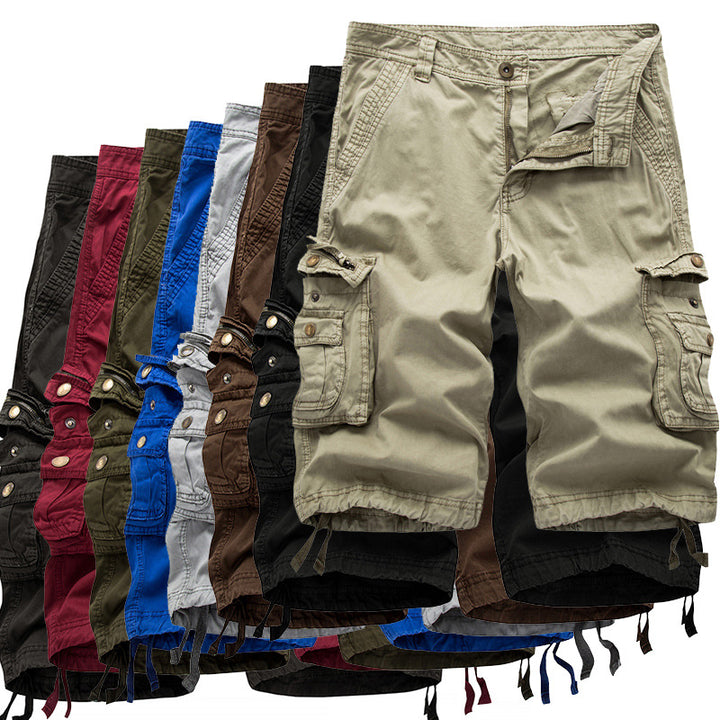 Herren Cargoshorts mit multifunktionalen Taschen und elastischem Bund Aliams
