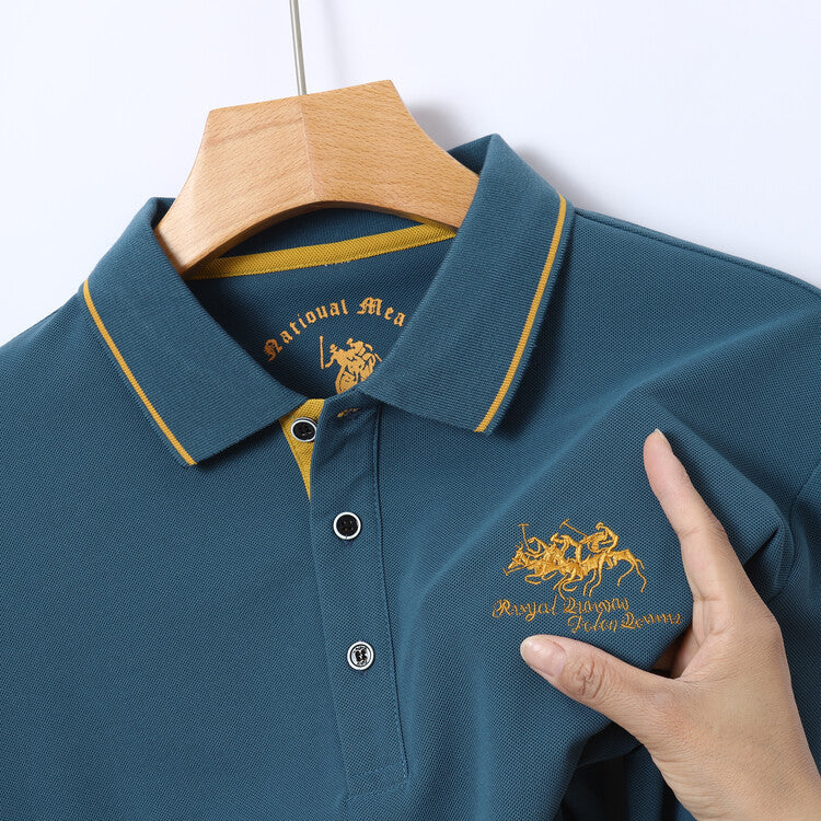 Herren Sportliches Poloshirt mit strukturiertem Kragen und atmungsaktiven Eigenschaften Aliams