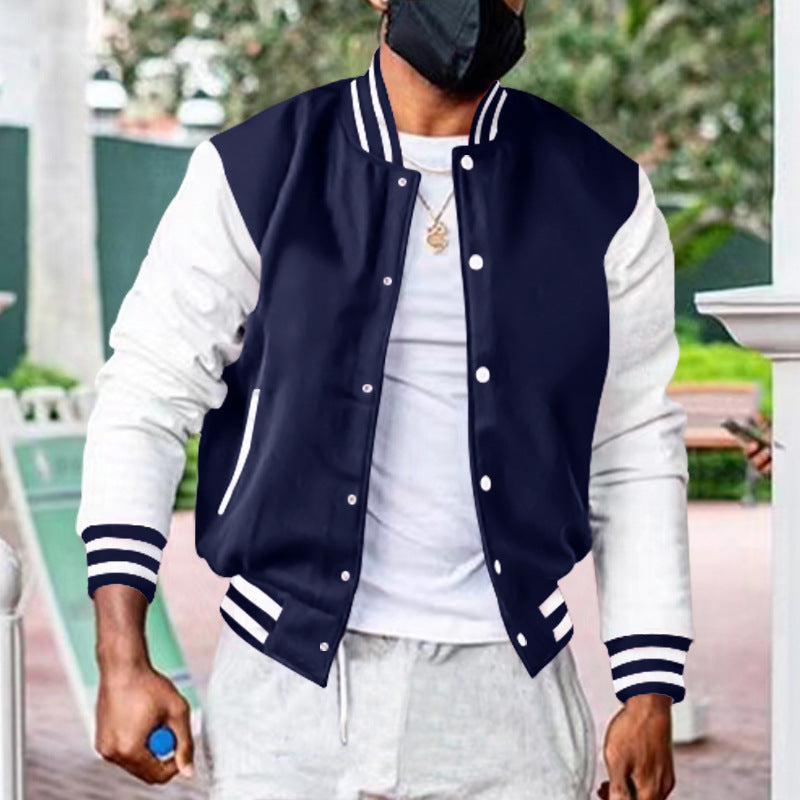 Herren varsity Jacke mit kontrastierenden Ärmeln und sportlichen Details Aliams