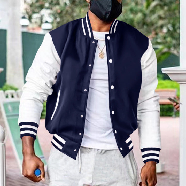 Herren varsity Jacke mit kontrastierenden Ärmeln und sportlichen Details Aliams