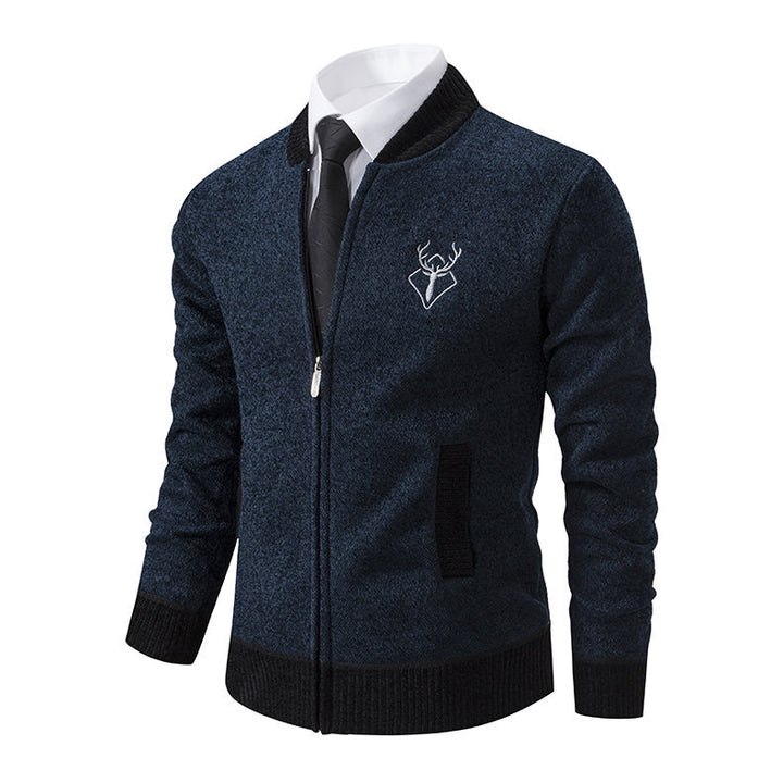 Herren sportive Strickjacke mit Reißverschluss und stilvollem Detail Aliams