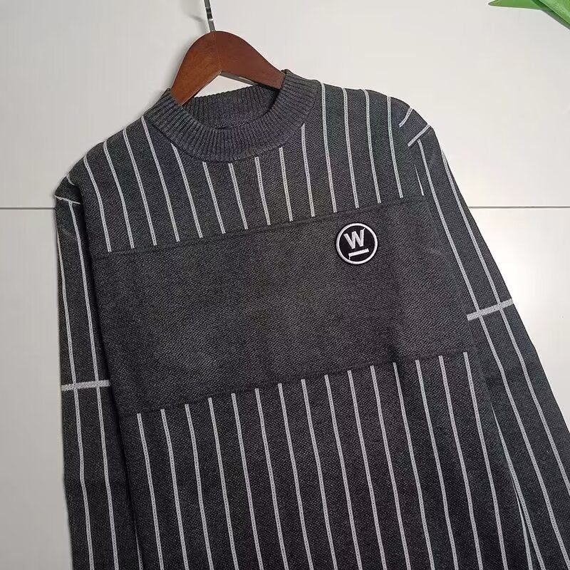 Herren gestreifter Rollkragenpullover aus kuscheligem Textil Aliams