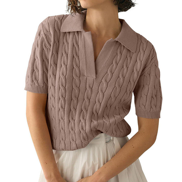 Aliams | Polo-Kragen Twist Strickpullover