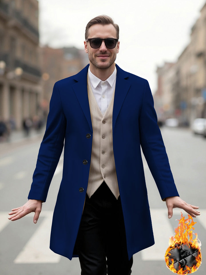 Herren eleganter Langmantel mit modernem Schnitt und optimalem Tragekomfort Aliams