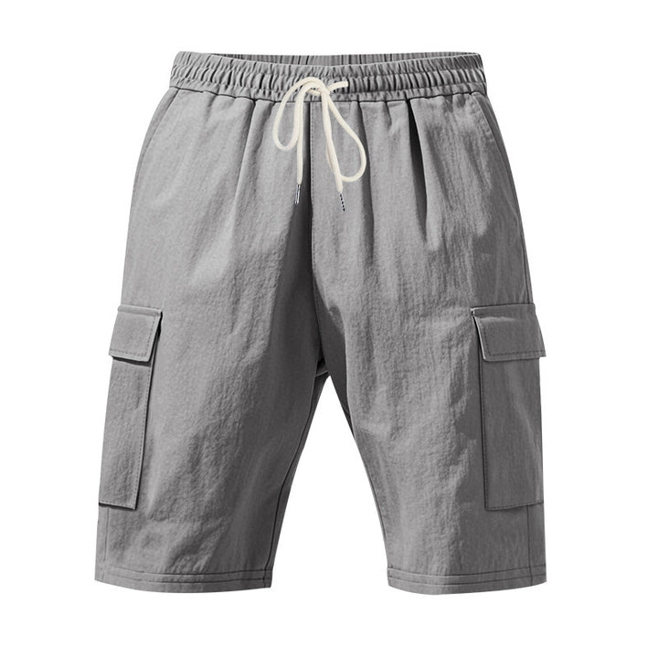Herren Cargo-Shorts mit mehreren praktischen Taschen und elastischem Bund Aliams