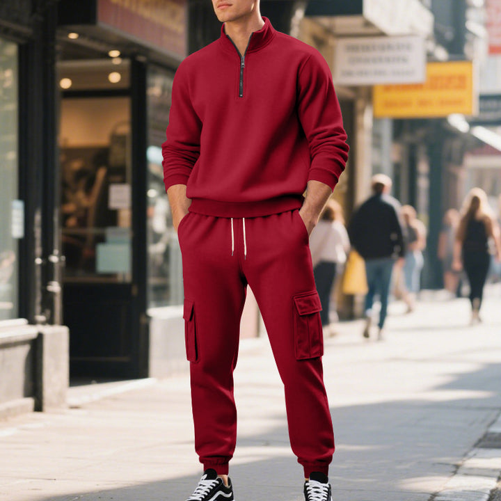 Herren Sportanzug mit Stehkragen und praktischen Taschen Aliams