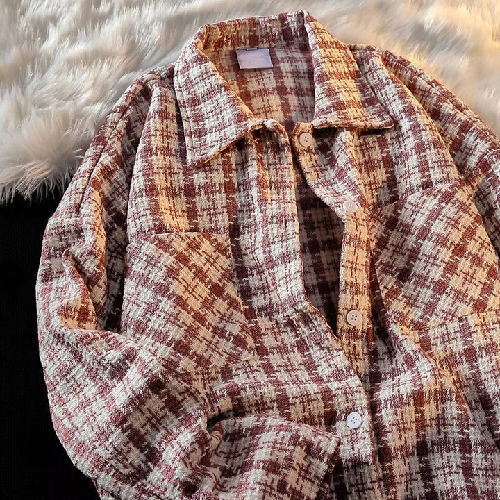 Herren Karierte Überhemdjacke mit zwei aufgesetzten Taschen und modernem Schnitt Aliams