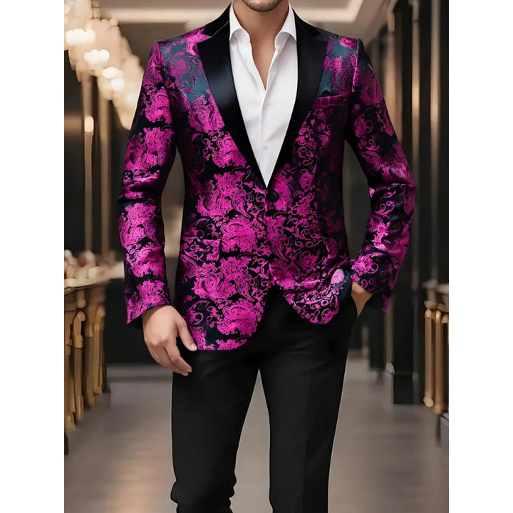 Herren Edler Smoking-Blazer mit floralem Design Aliams