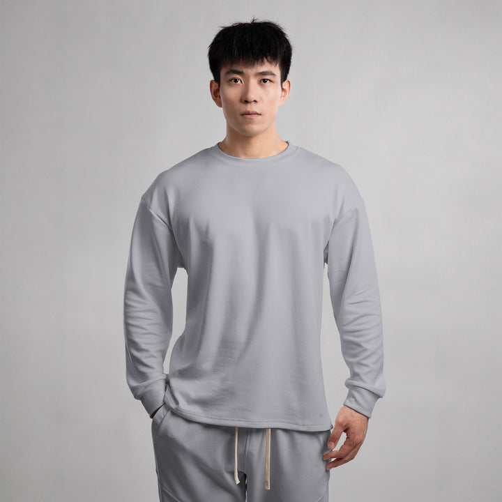 Herren Freizeit Langarmshirt mit weichem Griff und lässigem Schnitt Aliams