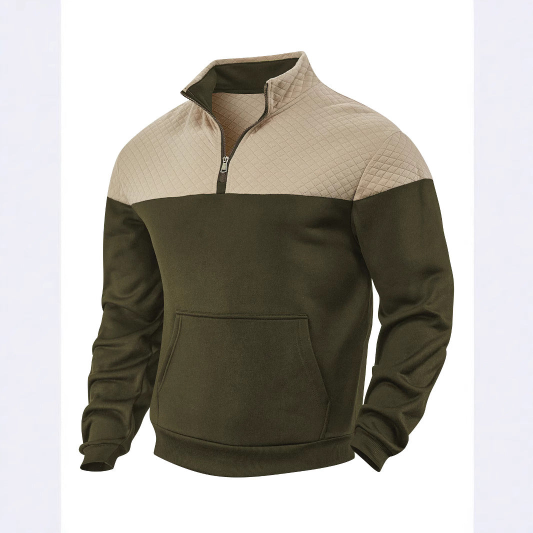 Herren trendiger Stehkragen-Fleece-Pullover Aliams