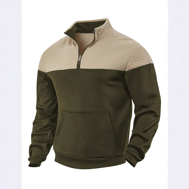 Herren trendiger Stehkragen-Fleece-Pullover Aliams