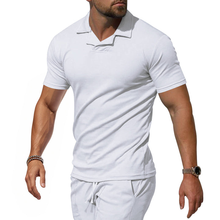 Herren Sportliches Kurzarm-Poloshirt mit innovativem Design und atmungsaktiver Funktion Aliams