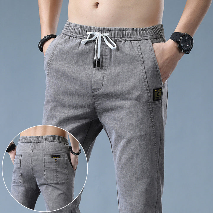 Herren stylische Chino-Hose mit verstellbarem Bund und modernen Details Aliams