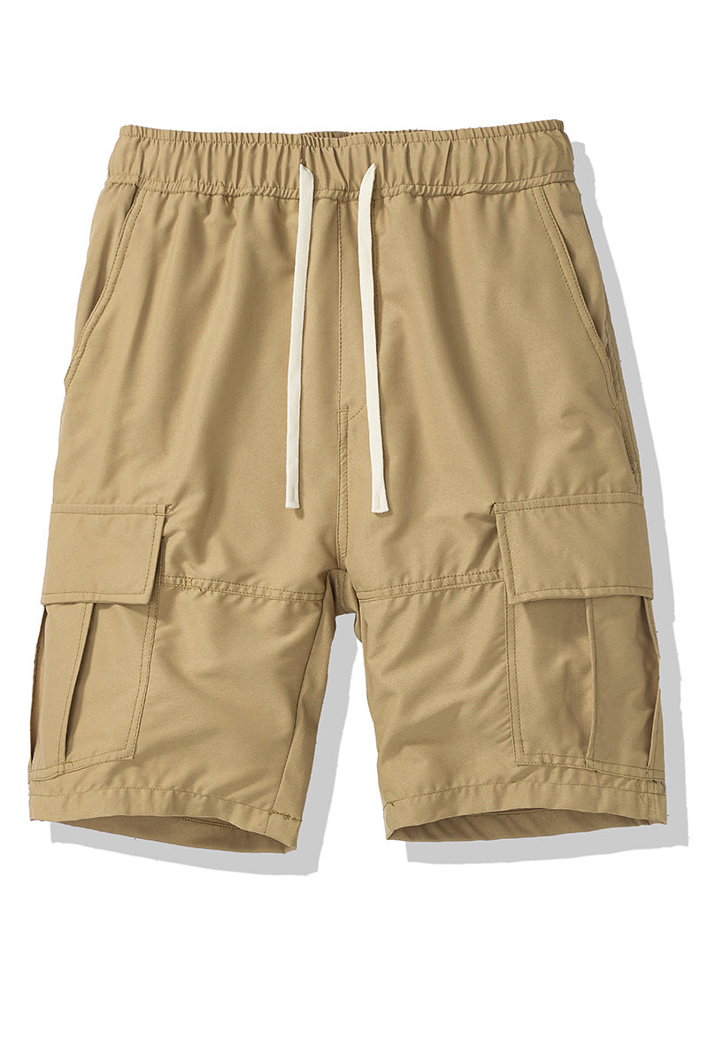 Herren Cargo-Shorts mit elastischem Bund und mehreren Seitentaschen Aliams