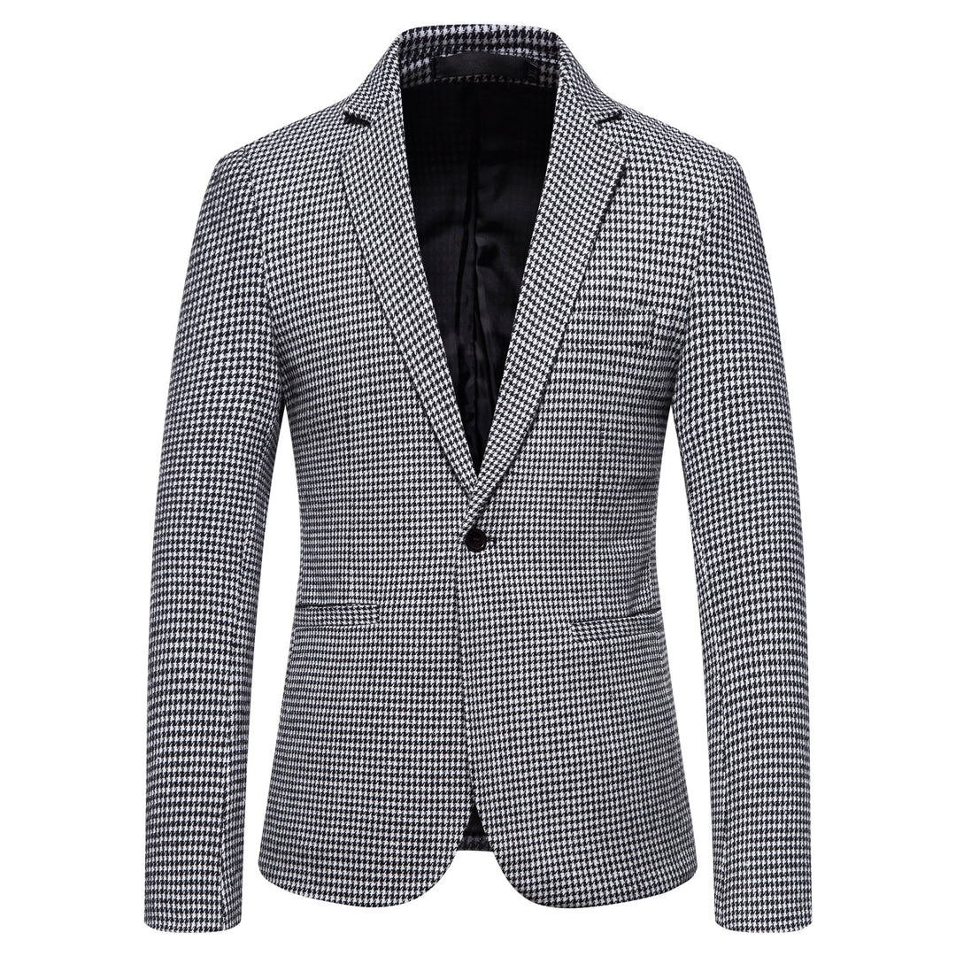 Herren eleganter Blazer mit modernem Schachbrettmuster Aliams