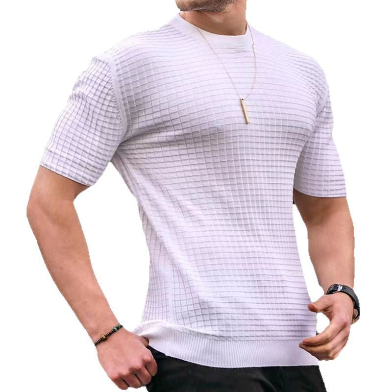Herren atmungsaktives Kurzarm-Shirt mit strukturiertem Design Aliams