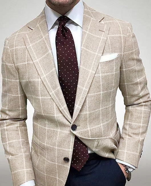 Herren eleganter Leinenblazer mit schmalem Schnitt Aliams