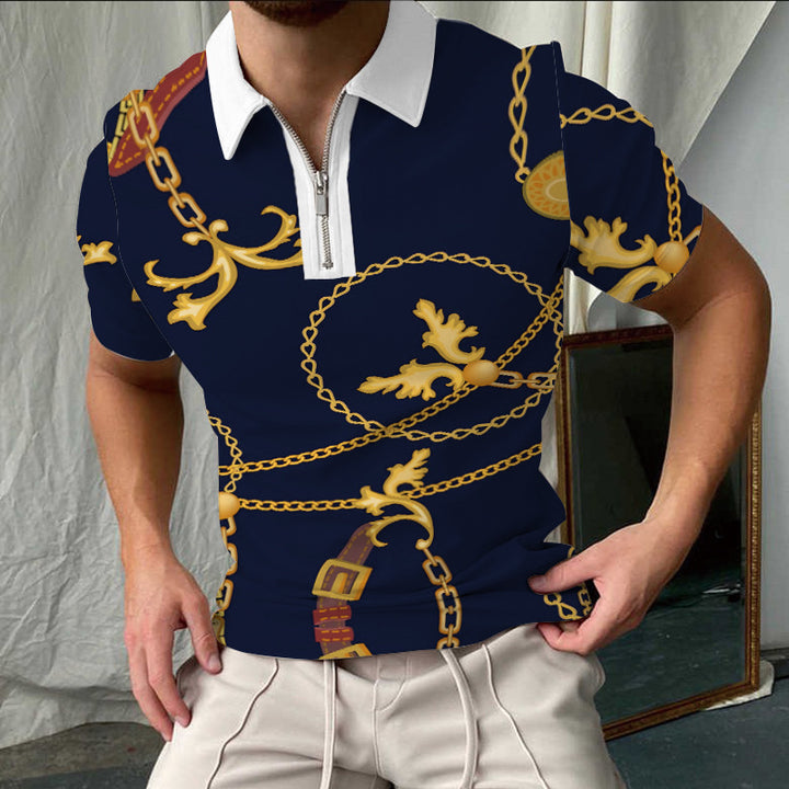 Stylisches Kariertes Kurzarm-Polo-Shirt für Herren Aliams