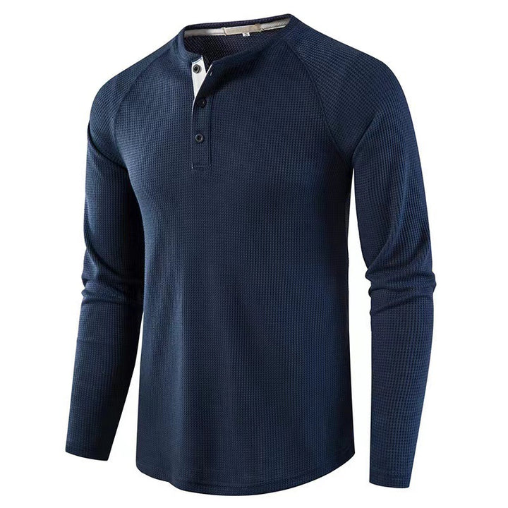 Herren elegantes Longsleeve mit Knopfleiste Aliams