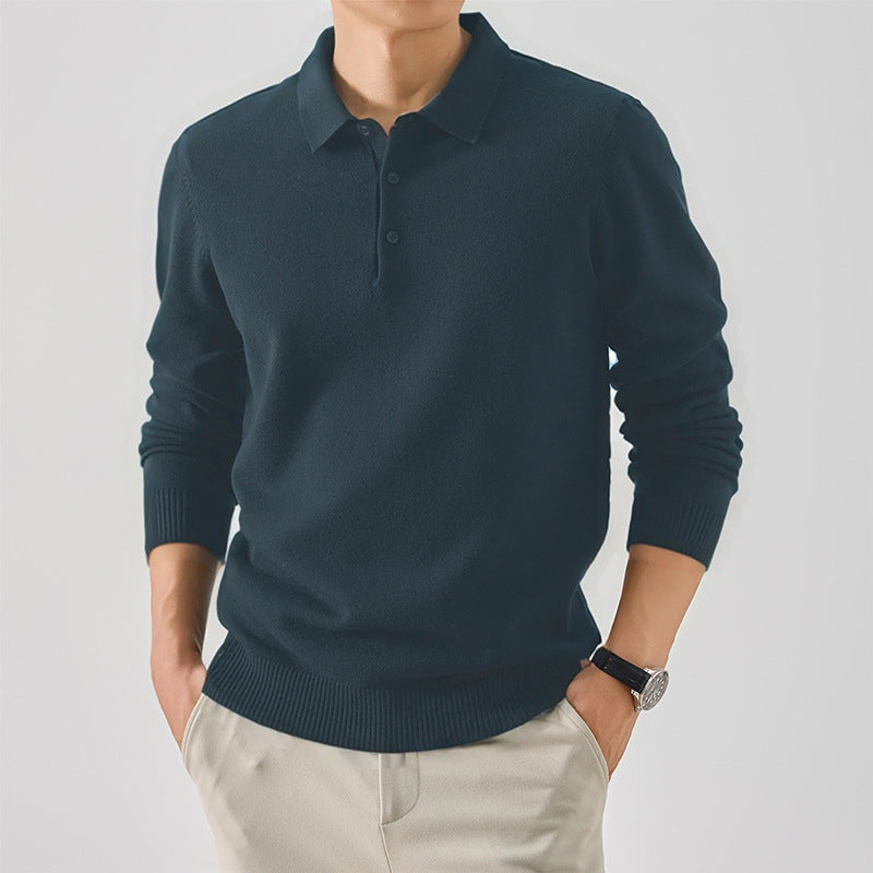 Herren eleganter Polokollektion Pullover aus feiner Baumwolle Aliams