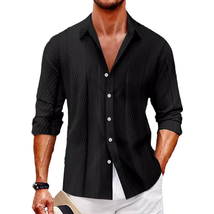 Herren strukturiertes Hemd mit leichtem Material Aliams