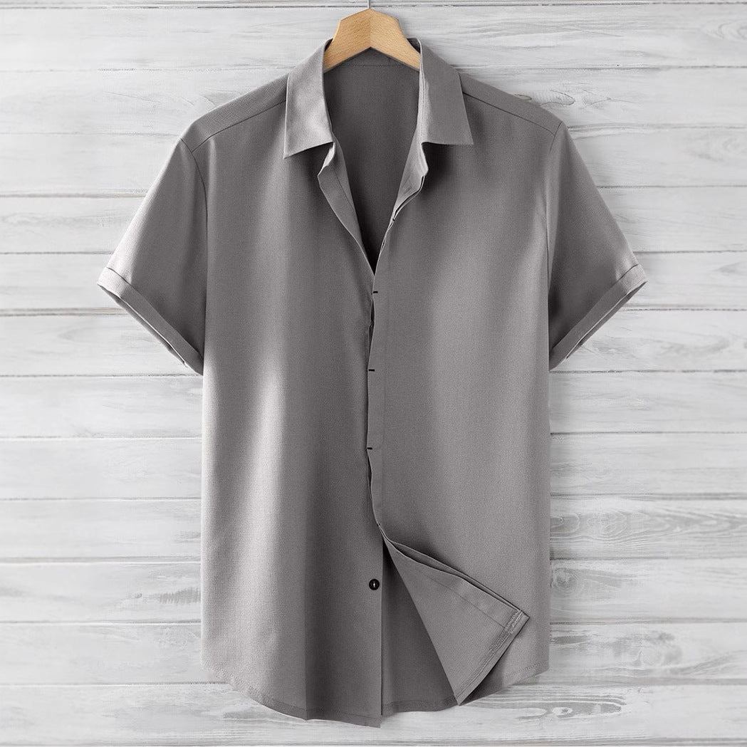 Herren Kurzarmhemd aus atmungsaktivem Material mit modernem Schnitt Aliams