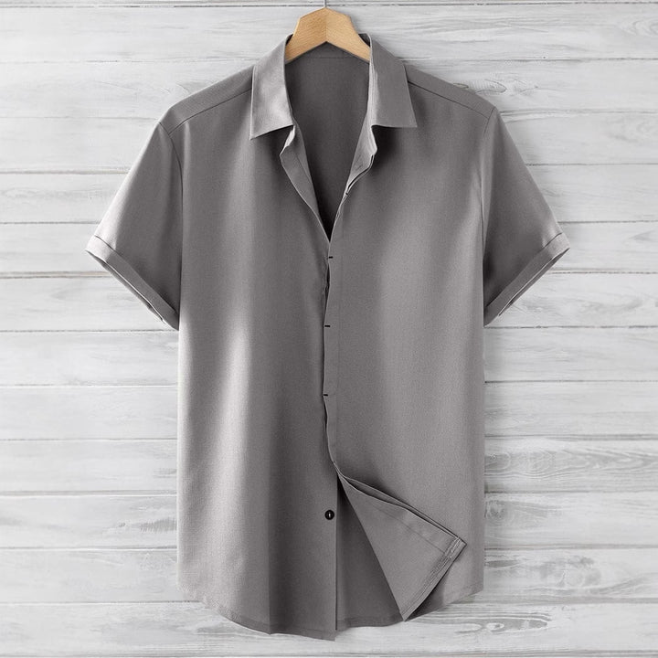 Herren Kurzarmhemd aus atmungsaktivem Material mit modernem Schnitt Aliams