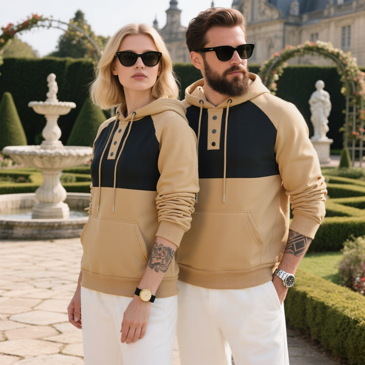 Herren Hoodie mit Knopfleiste und sportlichem Design Aliams