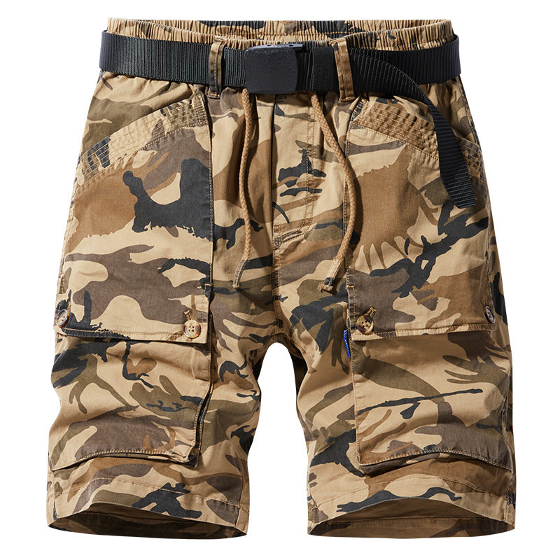 Herren Cargoshorts mit elastischem Bund und zahlreichen Taschen Aliams