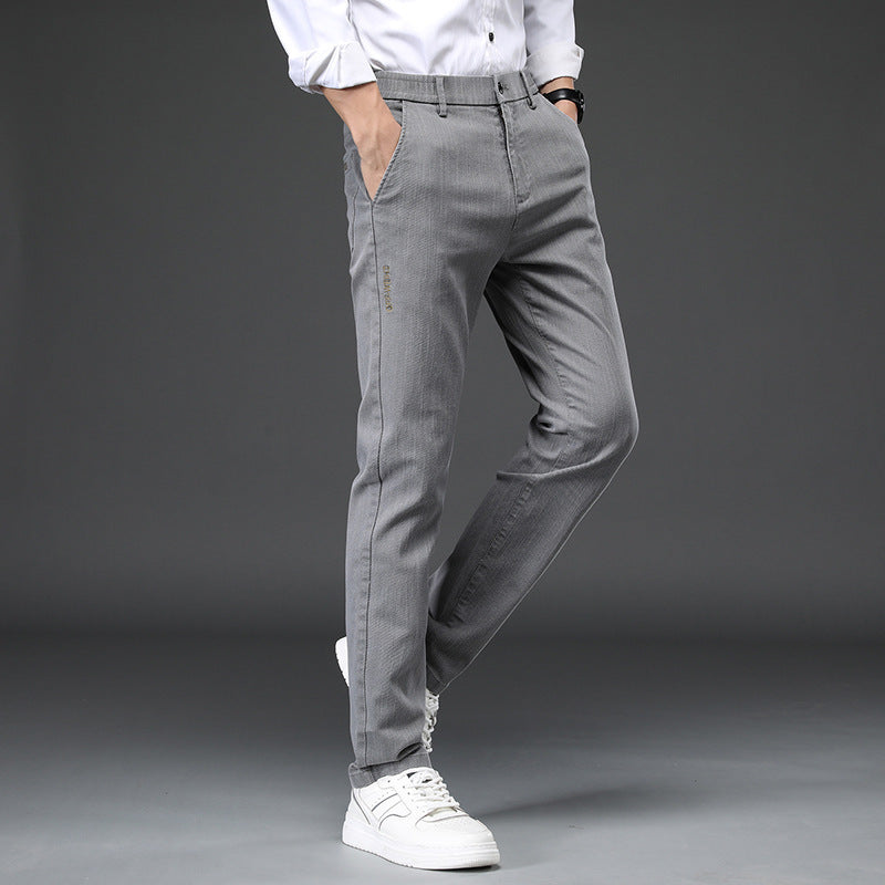 Herren elegante Slim-Fit Freizeithose Aliams