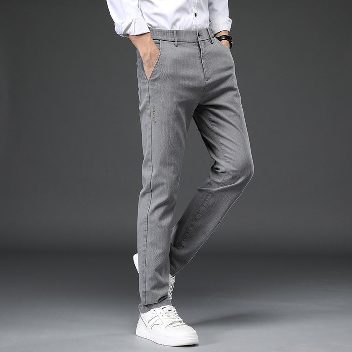 Herren elegante Slim-Fit Freizeithose Aliams