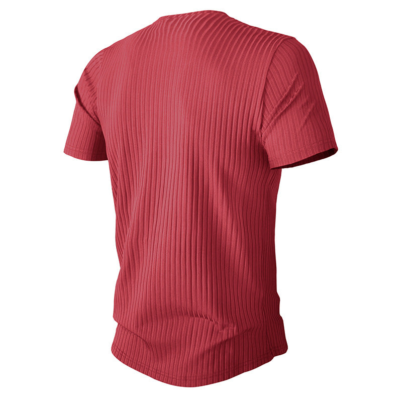 Herren Fitted Rundhalsshirt mit strukturiertem Design und atmungsaktivem Material Aliams