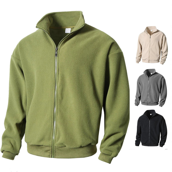 Herren Fleecejacke mit hohem Kragen und durchgehendem Reißverschluss Aliams