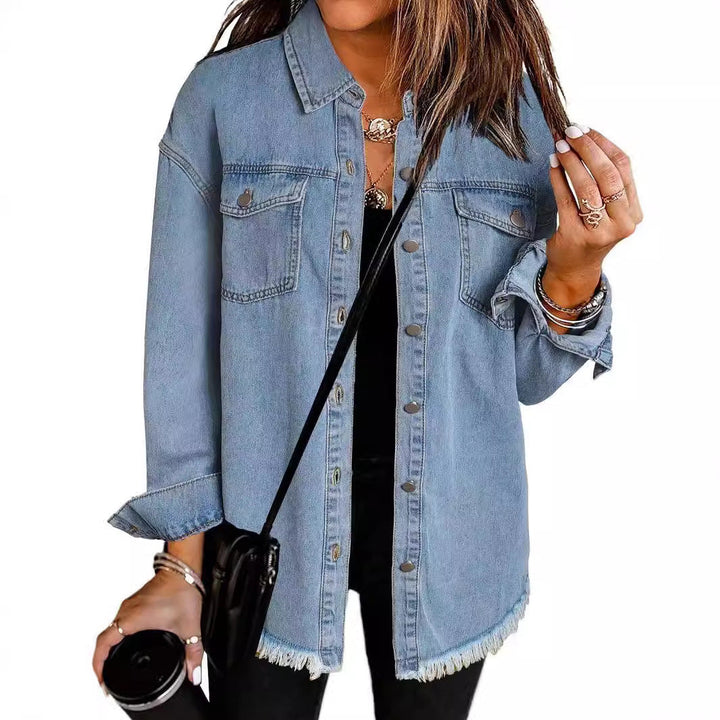 Femme Destroyed Denim Westernjacke Aliams