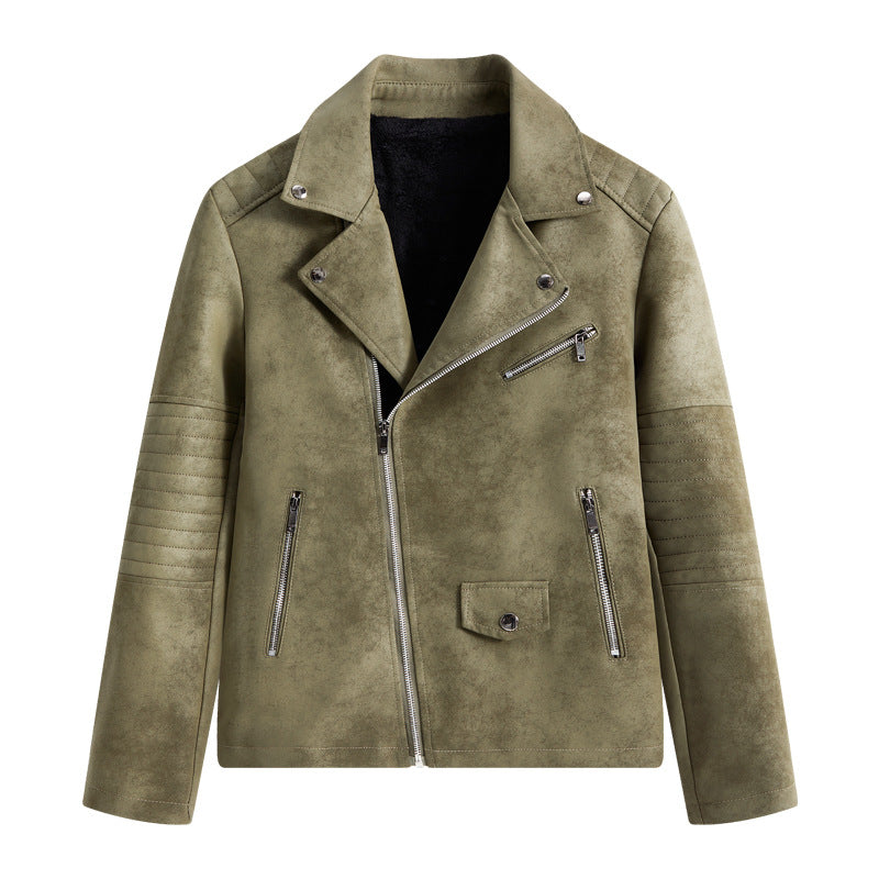 Herren Kunstleder Bikerjacke mit praktischen Reißverschlusstaschen und stylischem Design Aliams