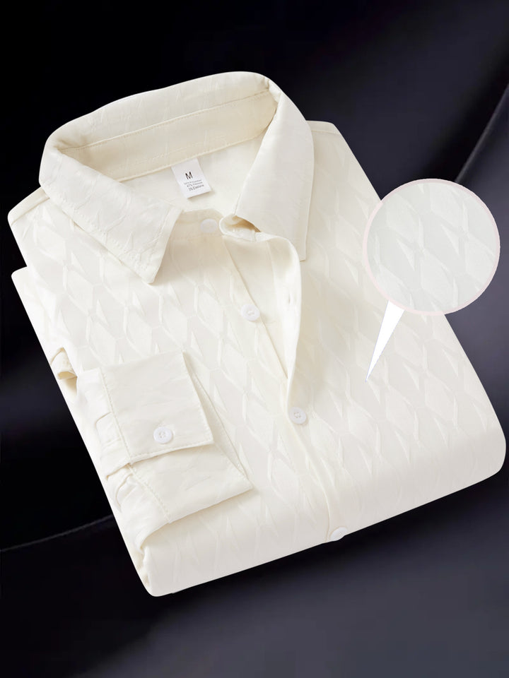 Herren elegantes Hemd mit strukturiertem Muster und hochwertiger Verarbeitung Aliams