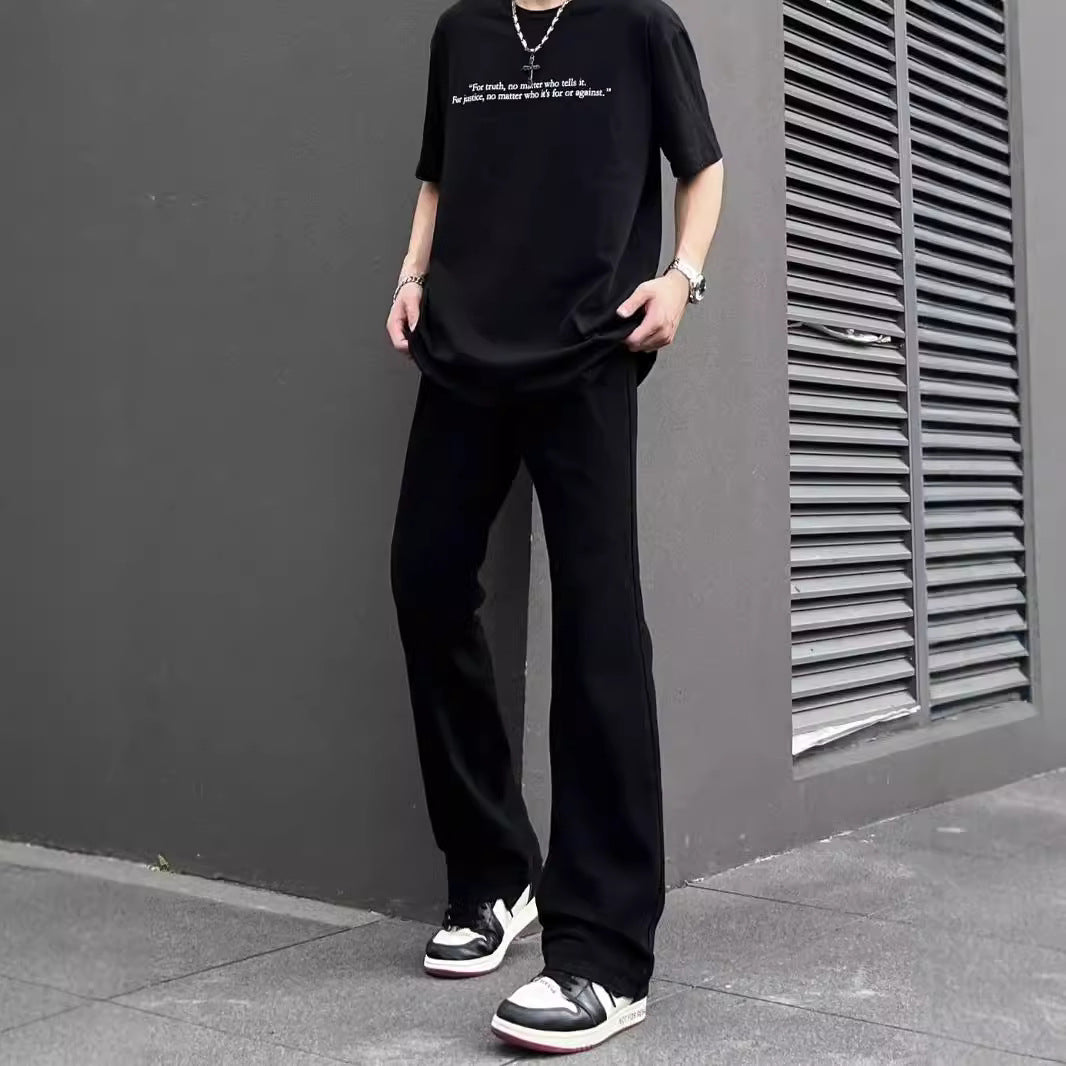 Herren bequemes T-Shirt mit lässigem Schnitt und einzigartigem Schriftzug Aliams